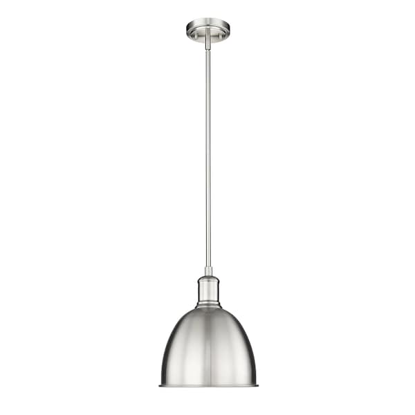 Z-Lite Sawyer 1 Light Pendant, Brushed Nickel 4500P8-BN - main